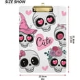 thumbnail image 3 of FMSHPON Halloween Funny Doodle Skull Heart Clipboard Hardboard Wood Nursing Clip Board and Pull for Standard A4 Letter 13x9 inches, 3 of 5