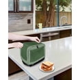 thumbnail image 3 of Green Retro Greek Key Toaster Cover 2 Slice, Small Kitchen Appliance Covers, Geometric Greece Ancient Rustic Toaster Oven Cover with Loop, Bread Machine Cover Polyester Dust Cover Protection, 3 of 4