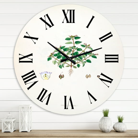 Designart 1 in Quartz Farmhouse Wall Clock
