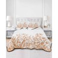 thumbnail image 3 of Wildflower Leaf Full Size Down Alternative Comforter, Lightweight Comforter Quilt Bedding Set with Pillow Shams Brown Floral Botanical White Watercolor All Seasons Bed Comforter Duvet Insert 78"x90", 3 of 7