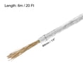 thumbnail image 2 of Uxcell 1/4 Clear Vinyl Coated Wire Rope 20ft Galvanized Steel with 2PCS M6 Loop Sleeves, 2 of 7