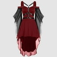 thumbnail image 2 of Dresses For Women Plus Size Fashion Gothic Style Vintage Midi Dress Croset Long Flare Sleeve A Line Party Dress, 2 of 5