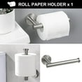 thumbnail image 3 of 5-Piece Bathroom Hardware Set Brushed Nickel, Towel Rack Set Stainless Steel Wall Mounted - Include 23.6 in Bath Towel Bar, 2 Robe Towel Hooks, Toilet Paper Holder and Towel Ring, 3 of 5