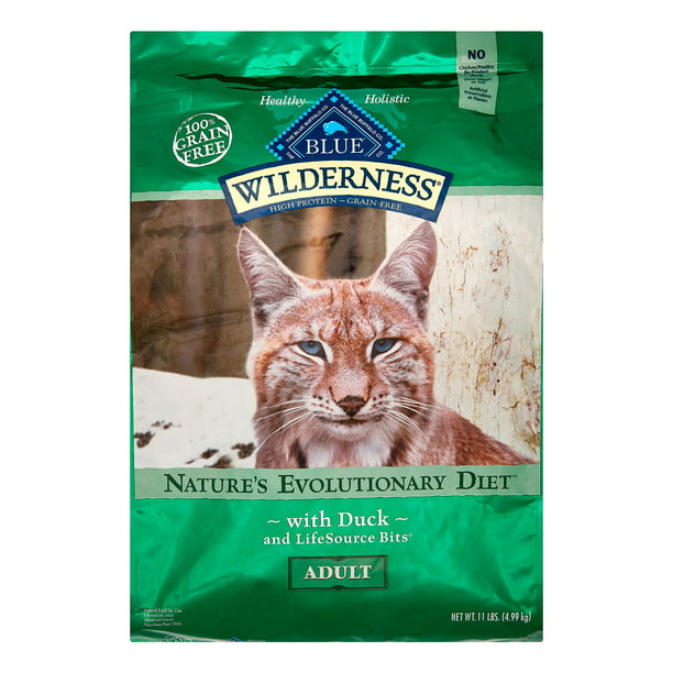 Blue Buffalo Wilderness GrainFree Duck Recipe Dry Cat Food, 11 Lb