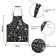 thumbnail image 3 of Math Equations Colorful Doodles Black Pattern Kids Aprons for Girls and Boys,Adjustable Neck Strap Toddler Aprons for Kids Cooking Baking, 3 of 6