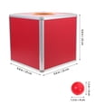 thumbnail image 4 of KAKOWELY Boîte à Balles Carrée pour Tombola Boîte de Jeu Multifonctionnelle Boîte de Rangement pour Billets Carte Bonnus Boîte à Tirer et Balles pour Réunion Annuelle d'Affaires Fournitures de Collecte de Fonds 25 cm Rouge, 4 of 5