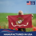 thumbnail image 3 of Drapeau Extérieur US Marine Corpps (5x8ft) par DreamController - Polyester Durable et Résistant à la Décoloration, Double Piqûre, Oeillets en Laiton - Drapeau des Branches Militaires des É.-U. Imprimé HD - Fabriqué aux É.-U., 3 of 6