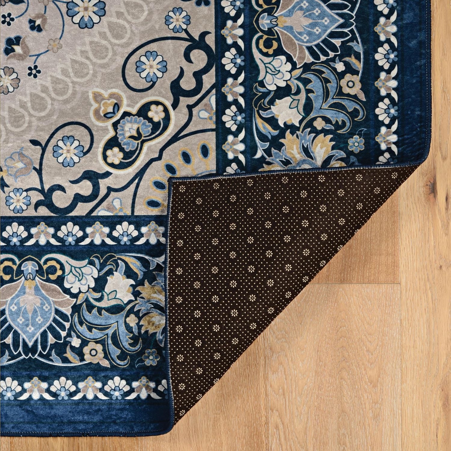 Tapis Emerald Duluth gris & bleu de 6 pi 7 po x 9 pi 7 po