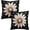 Daisy Dot Black, variant on Vintage Poppy Flower Pillow Covers Set of 2, 16"x16" Rustic Spring Summer Yellow Orange Floral Throw Pillowcases, Retro Cotton Cushion Cover for Sofa Couch Indoor Outdoor Decor