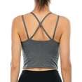 thumbnail image 7 of YouLoveIt Women's Sports Bra Stretch Cami Tank Top Padded Wireless Cross Back Yoga Bra Yoga Vest Seamless Short Camisoles Women Tank Top Cami Sport Yoga Bras, 7 of 7
