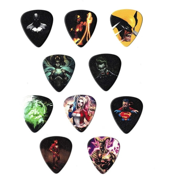 DC Comic's Guitar Picks | 10 Medium Picks