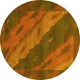 thumbnail image 1 of Ahgly Company Machine Washable Indoor Round Animal Yellow Modern Area Rugs, 6' Round, 1 of 4