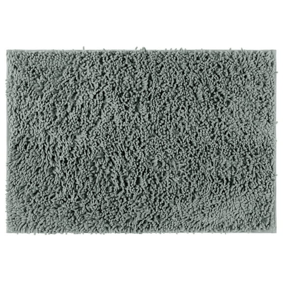 Unique Bargains Non-Slip Soft Fluffy Shag Washable Plush Bath Rugs for Bedroom Grey-2 20"x32"