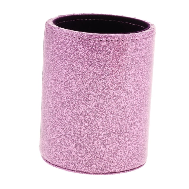 1 pieza de soporte colorido para bolígrafos, soporte para brochas de maquillaje, soporte de moda de PU, suministros de cuero púrpura kusrkot portalápiz