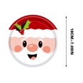 thumbnail image 2 of hengsof Christmas Party Tableware Set Cute Santa Claus Dinnerware Kit Paper Plates Disposable Napkins Cups Forks Spoons Knives for Xmas Holiday Dinner Supplies, 2 of 4