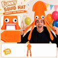 thumbnail image 2 of Novelty Squid Hat Octopus Costume Accessory for Halloween Party Photo Props Festive Decoration, Orange, 2 of 5