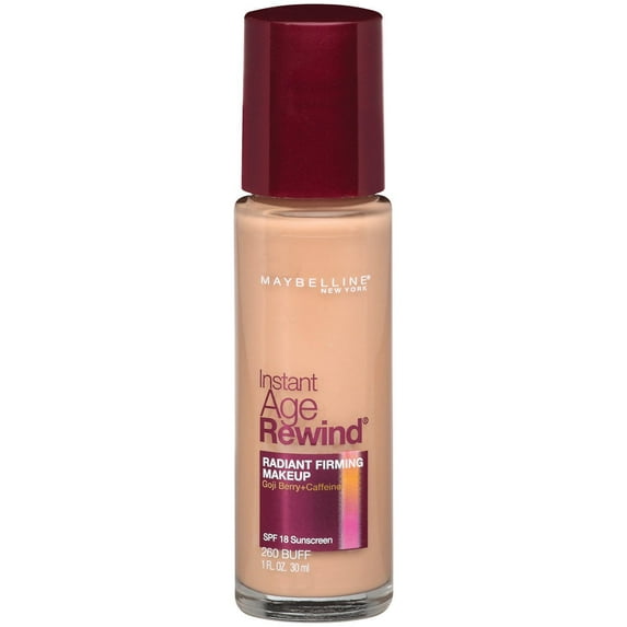 Maybelline New York Instant Age Rewind Radiant Firming Makeup, Buff 260, 1 Fluid Ounce