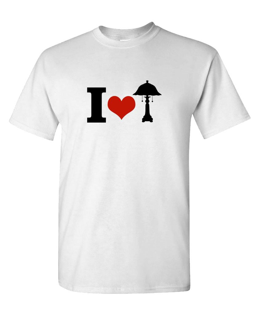 S-XXL Funny mens T-shirt 'I love Lamp' Anchorman 