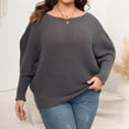 thumbnail image 2 of Nmnitkp Sweaters for Women Elegant Design Womens Off The Shoulder Sweater Top Fall 2025 Oversized Knit Batwing Long Sleeve Crochet Pullover Sweaters & Soft PLUS SIZE Sweaters for Women, 2 of 4