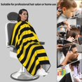 thumbnail image 5 of Yellow-Black-Bee-Stripes Barber Salon Hair Cutting Cape with Adjustable Closure Hairdressing Haircut Capes 55x66 In, 5 of 7