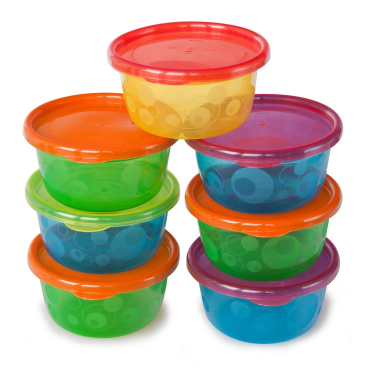 The First Years Take & Toss Baby Food Storage Container With Snap-On Lids,  8 Oz, 6 Pk 