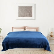 Throws For Couch Soft Warm Microplush Sofa Bed Flannel Fleece Throw Blanket Navy Blue King