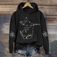 BINGRUIGS Hoodie Blanket For Women Women's Easter Print Long Sleeve