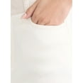 thumbnail image 4 of Time and Tru Women's High Rise Colorblock Straight Leg Cuffed Jeans, 29" Inseam, Sizes 2-20, 4 of 5
