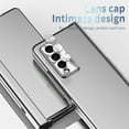 thumbnail image 3 of ELEHOLD for Samsung Galaxy Z Fold 3 2021 Plating Case,  Magnetic Hinge S Pen Holder Built-in Screen Protector Flim Camera Lens Cap No-Fingerprint Shockproof Case for ZFold 3 7.6 inch, Silver, 3 of 7