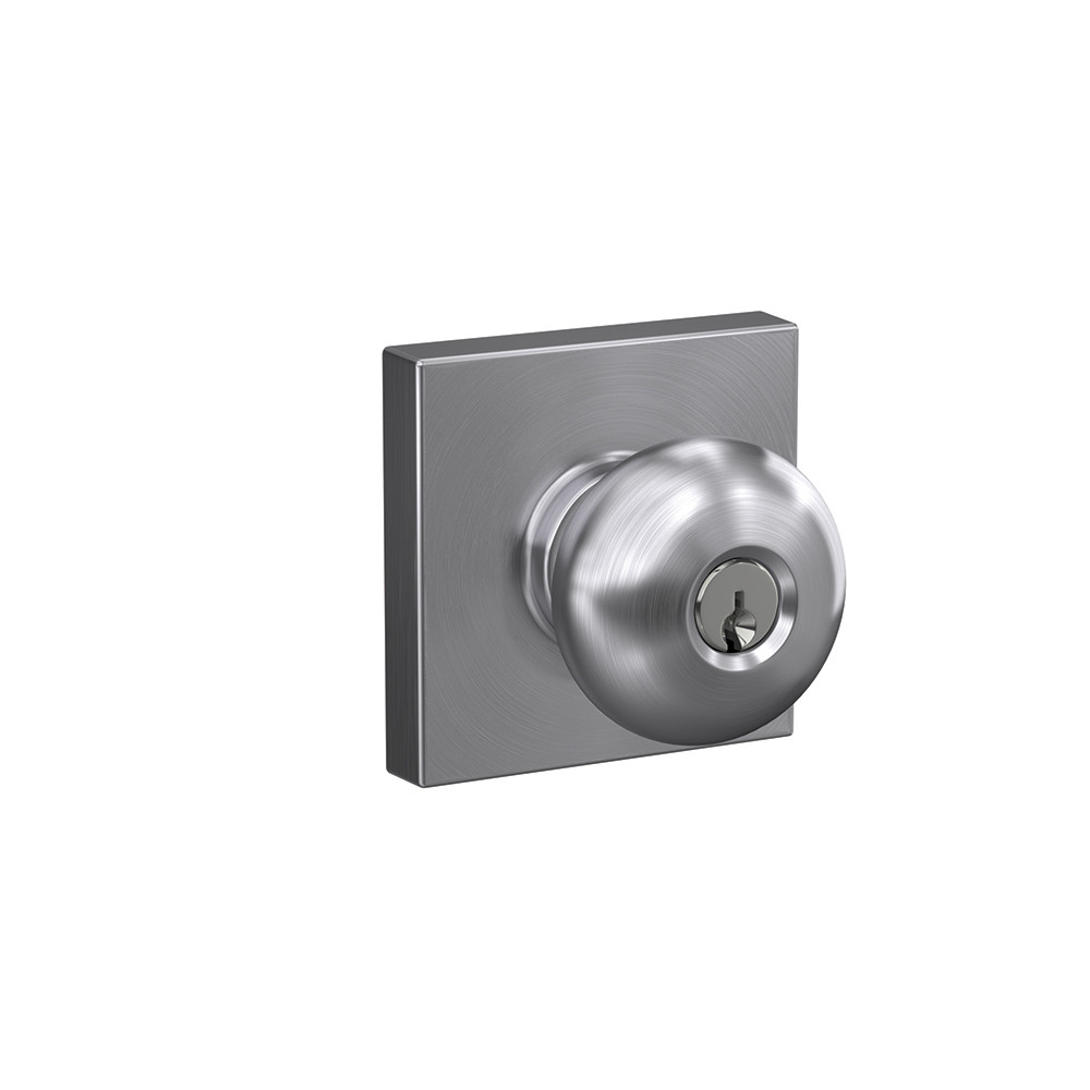 Schlage Plymouth Keyed Entry Knob with Collins Trim