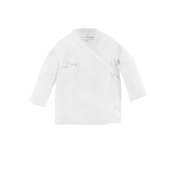 saw Cursed melted Baby Organic Cotton White Long Sleeve Side-Snap Top with Stork Embroidery - Walmart.com saw Cursed melted Baby Organic Cotton White Long Sleeve Side-Snap Top with Stork Embroidery - Walmart.com