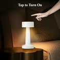 thumbnail image 3 of Bell + Howell Chelsea Small Table Lamp, Touch Lamps for Bedroom, LED Rechargeable Lamp, Cordless Lamp Great for Gifting, Small Lamps for Bedroom, Lamps for Living Room, Home Décor, White, 3 of 7