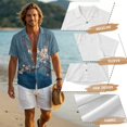 thumbnail image 6 of FOR U DESIGNS Tie Dye Plum Blossom Print Couple Outfits His and Hers Clothing 2026 Fashion Linen-Look Mens Casual Shirts Sleeveless Dress with Pocket, 6 of 7