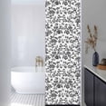 thumbnail image 3 of Black Flower Window Privacy Film, Vintage Farmhouse Boho Leaf Spring Plant Static Cling UV Sun Blocking Heat Control Window Tint Day and Night,Non-Adhesive One Way Windows Privacy Cover 17.7''x78.7'', 3 of 7