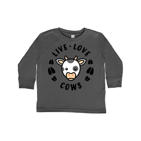 

Inktastic Live Love Cows Gift Toddler Boy or Toddler Girl Long Sleeve T-Shirt
