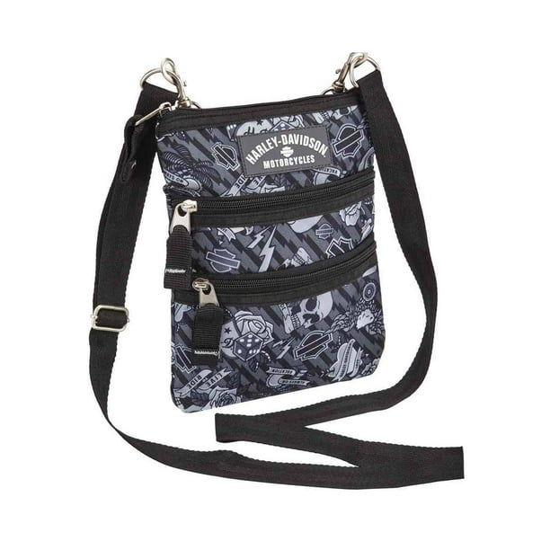 HarleyDavidson Women's CrossBody Crossbody Sling Purse, Gray 99616