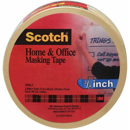 Scotch Home and Office Tape, 3 Pack, .75