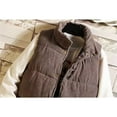 thumbnail image 4 of Men Comfy Coats Autumn Winter Thicken Wram Fashion Corduroy Trendy Casual Vest Dailywear Top Coat, 4 of 4
