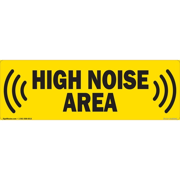 High Noise Area Non-Slip Floor Marker | 12 Pack of 6" X 18" Vinyl Decal | Protect Your Business, Work Place & Customers | Â Made in The USA