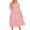 Pink, variant on Wancir Womens Casual Long Sleeve Fall Dresses 2024 V Neck Ruffle Tiered A Line Flowy Wedding Guest Dress Boho Dress