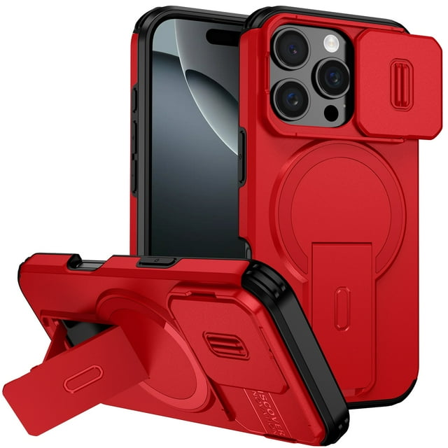 Funda GANGXUN para iPhone 16 Pro Max – Magnética Antigolpes con Soporte y Protección Doble