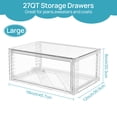 thumbnail image 2 of Sindcom 2 Pack 27QT Large Clear Stackable Storage Drawers, Easily Assemble Plastic Closet Storage Bins, Dust-Proof UnderBed Organizer for Clothing, Sweater Organization, 2 of 10