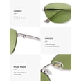 thumbnail image 4 of Gafas de Sol SOJOS Retro Ovaladas Polarizadas SJ1245 Plata/Verde Claro, 4 of 5