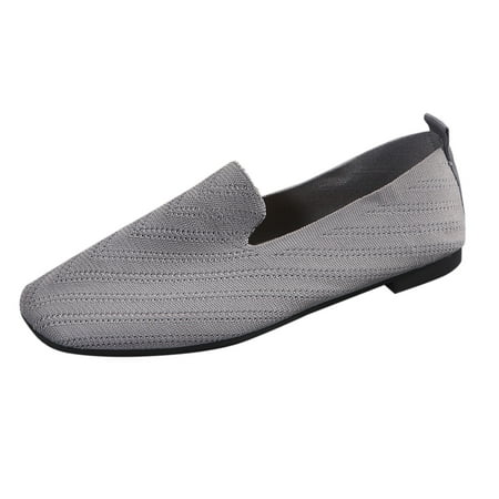 Ruyang Mesh Ballet Flats for Women Women Flat Shoes Knitted Lightweight Slip-on Loafers Breathabel Soft Comfortable Ballet Flats