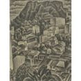 thumbnail image 3 of Leo Gestel 15x18 Black Modern Framed Museum Art Print Titled - Italian Mountain Village (1924), 3 of 5