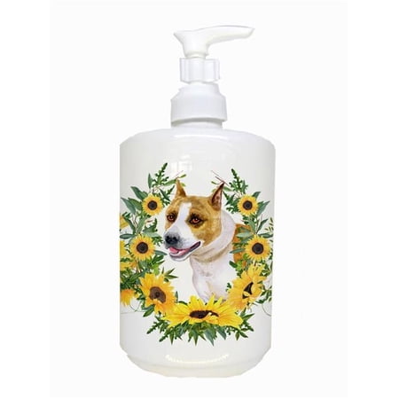 Carolines Treasures CK2836SOAP American Staffordshire Ceramic Soap Dispenser
