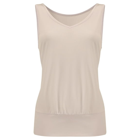 Women's Summer V Neck Tank Top Basic Sleeveless Casual Fit Shirts