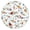 Pioneer Flower Floral-1, variant on Pioneer Flower Floral Print Pattern Round Fitted Tablecloth with Elastic Edge,Dining Table Cover Waterproof,Outdoor Round Tablecloth for Camping,Dining,Indoor and Outdoor