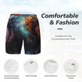 thumbnail image 3 of Balery Colorful Ink Style Dragon Mens Swim Trunks Swim Shorts for Men Quick Dry Inseam Beach Shorts with Compression Liner Pocket-3X-Large, 3 of 9