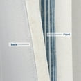 thumbnail image 6 of DriftAway Chris Vertical Striped Pattern Linen Blend Lined Thermal Insulated Blackout and Room Darkening Grommet Window Curtains for Farmhouse Printed, 2 Panels, 52" x 102", Jean Navy, 6 of 9